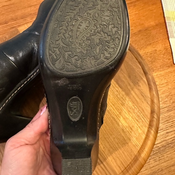 Sofft Madrid Black Leather Heeled Mules Size 7 Comfortable Classic Slip-On Shoes - Picture 12 of 16